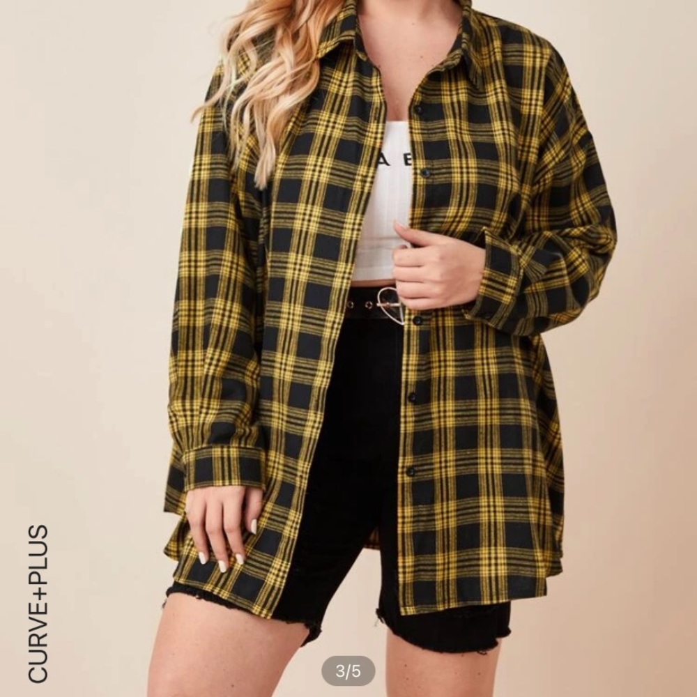 SHEIN plus size plaid shirt